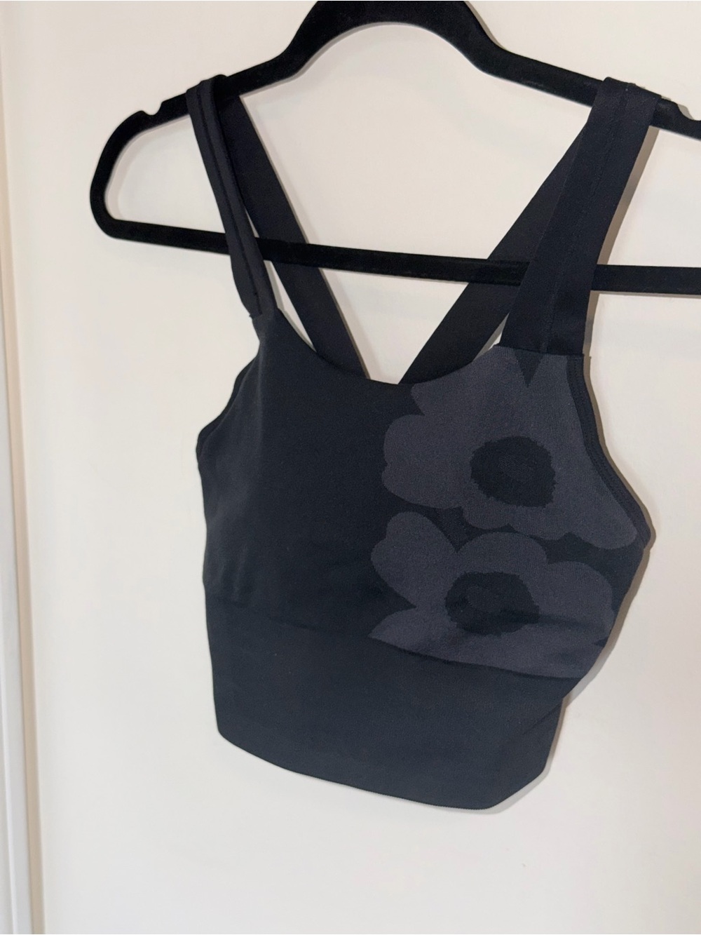 adidas Black Floral Sports Bra